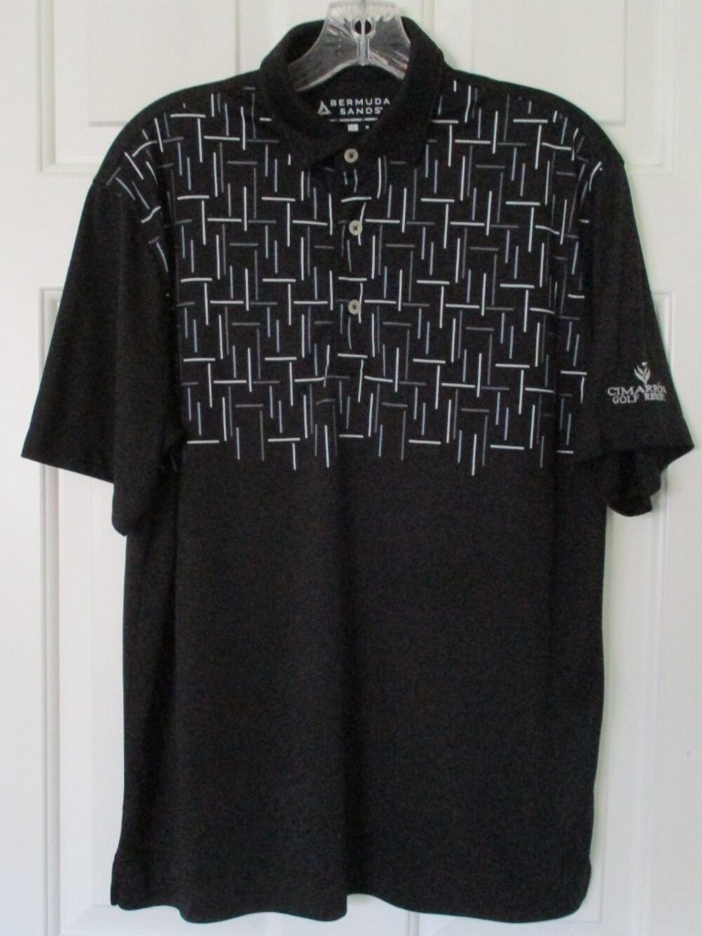 Bermuda Sands Mens S/S "Cimarron Golf Resort" (Palm Springs) Black Polo Shirt- M